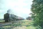 BR Standard class 7P6F 4-6-2 number 70045 'Lord Rowallan' passes Broadway goods shed with the 8.00 Wolverhampton Low Level to Ilfracombe 26/6/65 COPYRIGHT John Dagley-Morris